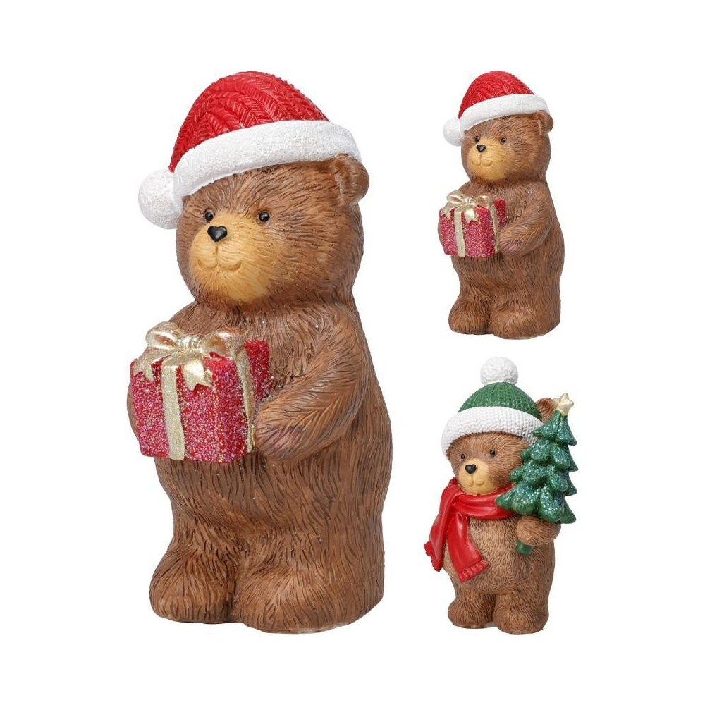 ORSO BRUNO CON PACCO E ALBERO H.15